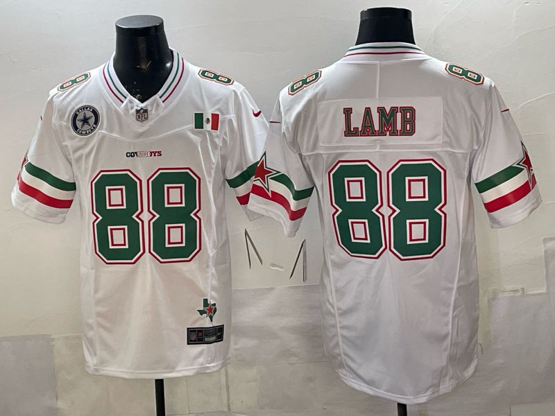 Men 2026 Dallas Cowboys #88 Lamb White 3th generations Nike Limited NFL Jersey style 03